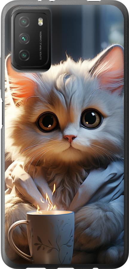 Чехол на Xiaomi Poco M3 White cat