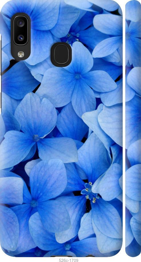 Чехол на Samsung Galaxy A20e A202F Синие цветы
