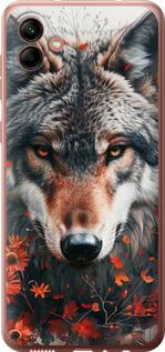 Чехол на Samsung Galaxy A04 A045F Wolf and flowers