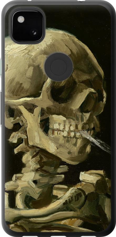 Чехол на Google Pixel 4A Винсент Ван Гог. Череп