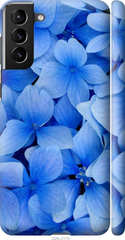 Чехол на Samsung Galaxy S21 Plus Синие цветы
