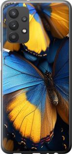 Чехол на Samsung Galaxy A32 A325F Желто-голубые бабочки