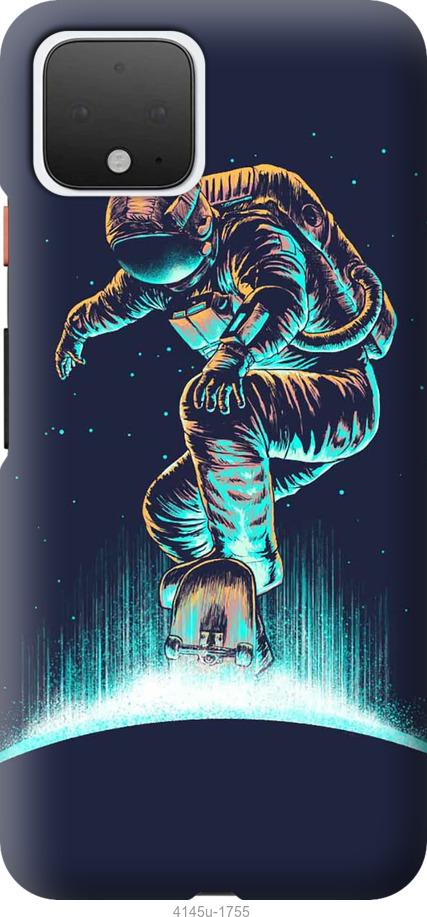 Чехол на Google Pixel 4 Космонавт на скейтборде