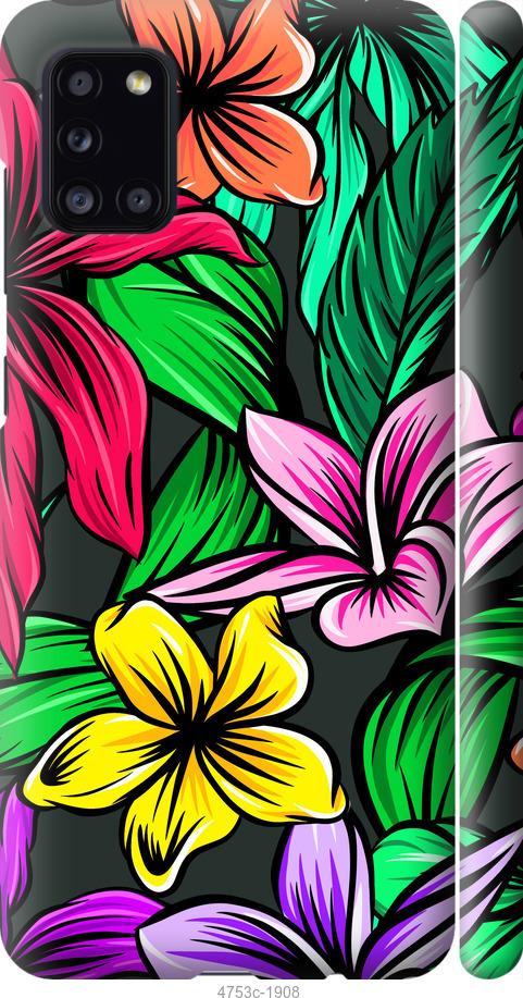 Чехол на Samsung Galaxy A31 A315F Тропические цветы 1