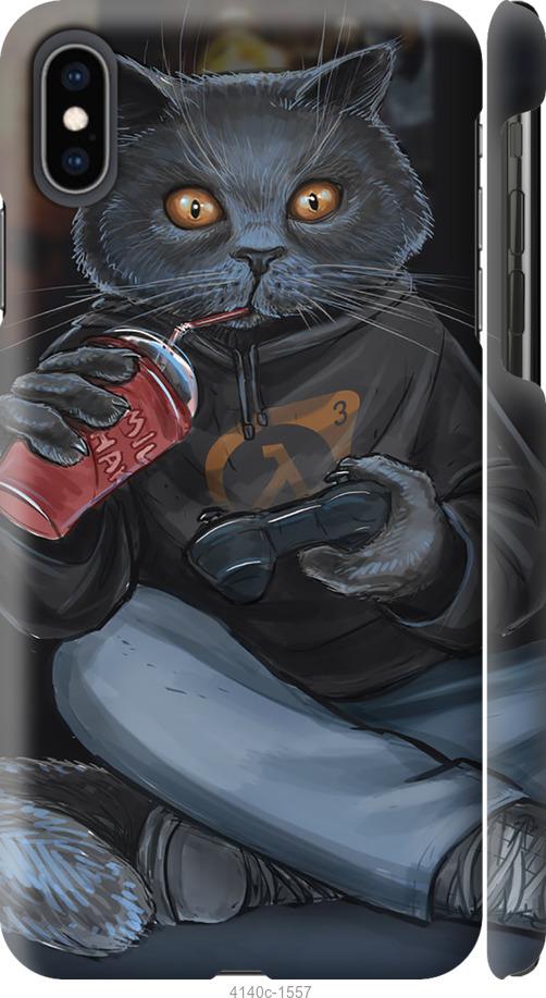 Чехол на iPhone XS Max gamer cat