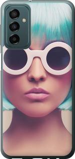 Чехол на Samsung Galaxy M23 M236B Синеволосая девушка в очках