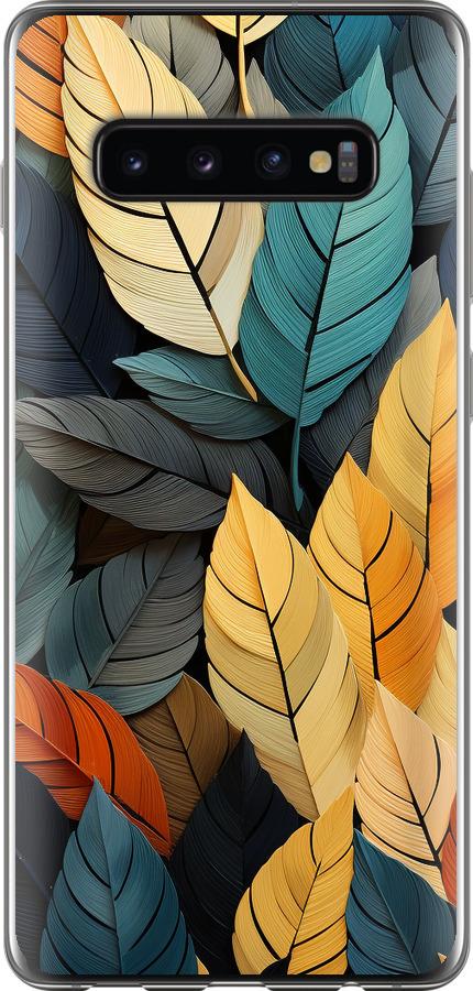 Чехол на Samsung Galaxy S10 Plus Кольорове листя