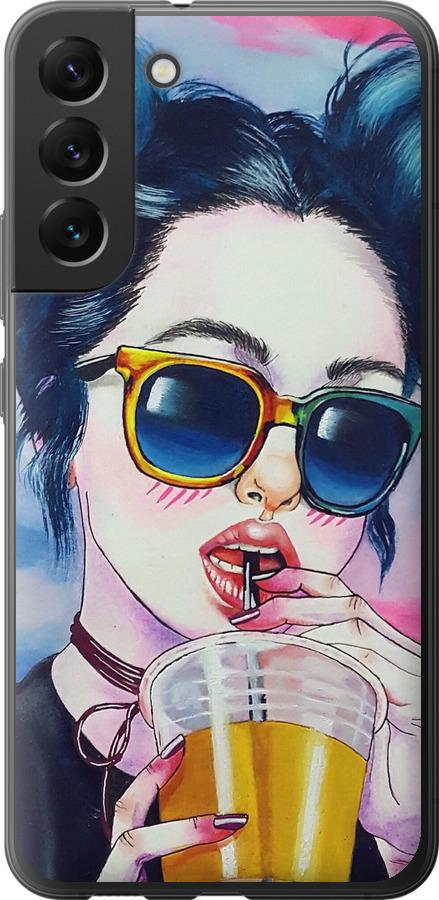 Чехол на Samsung Galaxy S22 Plus Арт-девушка в очках