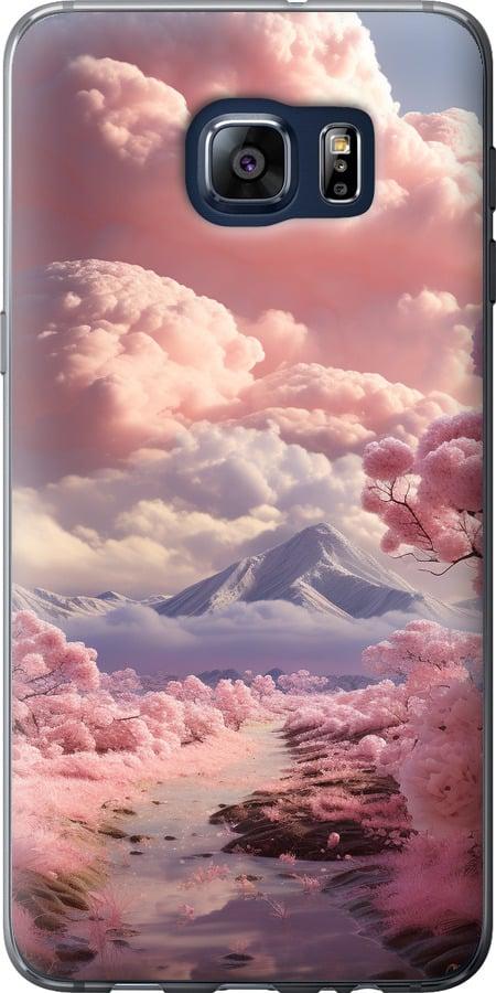 Чехол на Samsung Galaxy S6 Edge Plus G928 Розовые облака