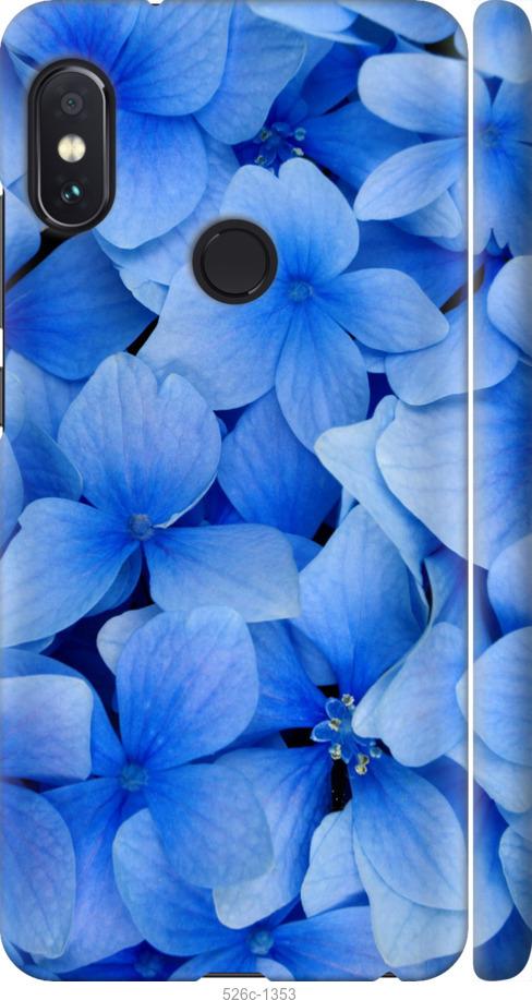 Чехол на Xiaomi Redmi Note 5 Синие цветы