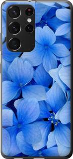 Чехол на Samsung Galaxy S21 Ultra (5G) Синие цветы