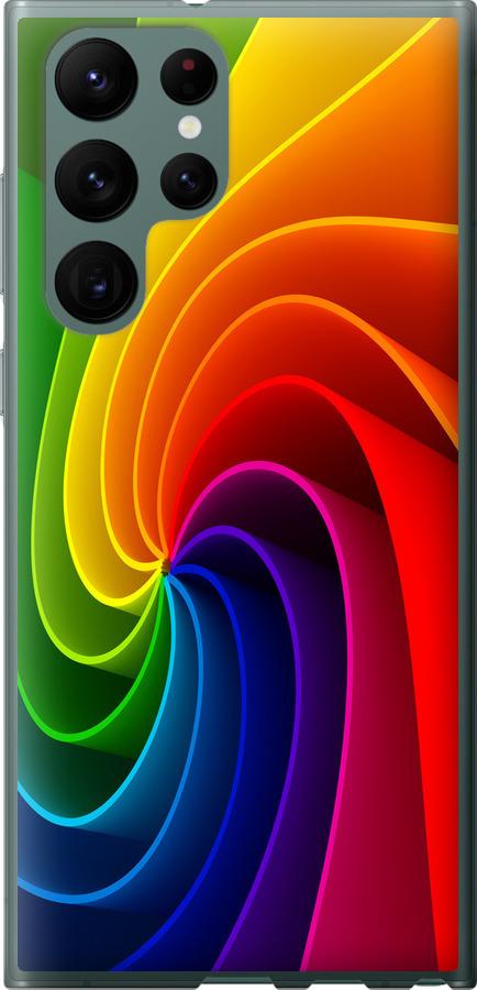 Чехол на Samsung Galaxy S22 Ultra Радужный вихрь