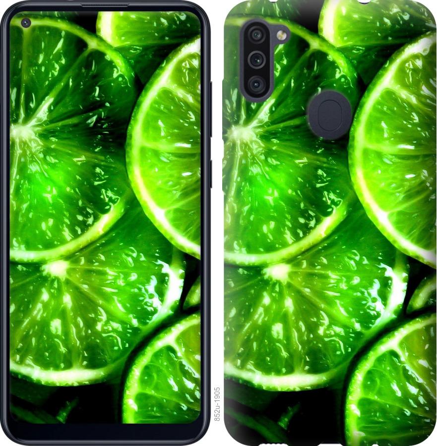 Чехол на Samsung Galaxy A11 A115F Зелёные дольки лимона