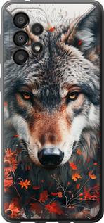 Чехол на Samsung Galaxy A33 5G A336B Wolf and flowers