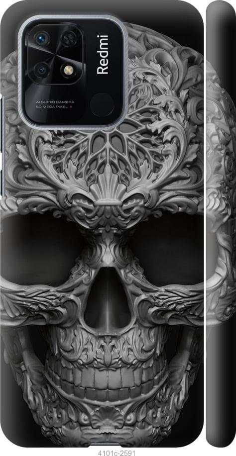 Чехол на Xiaomi Redmi 10C skull-ornament