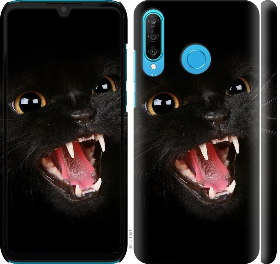 Чехол на Huawei P30 Lite Чёрная кошка