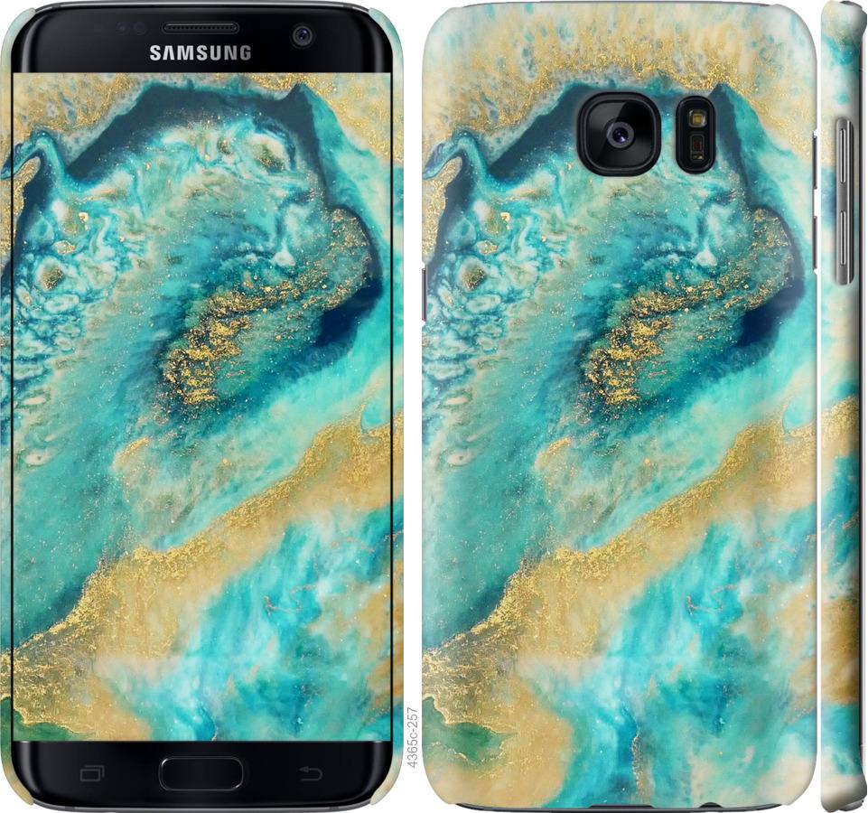 Чехол на Samsung Galaxy S7 Edge G935F Green marble