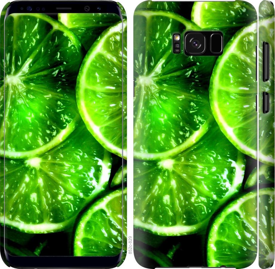 Чехол на Samsung Galaxy S8 Зелёные дольки лимона