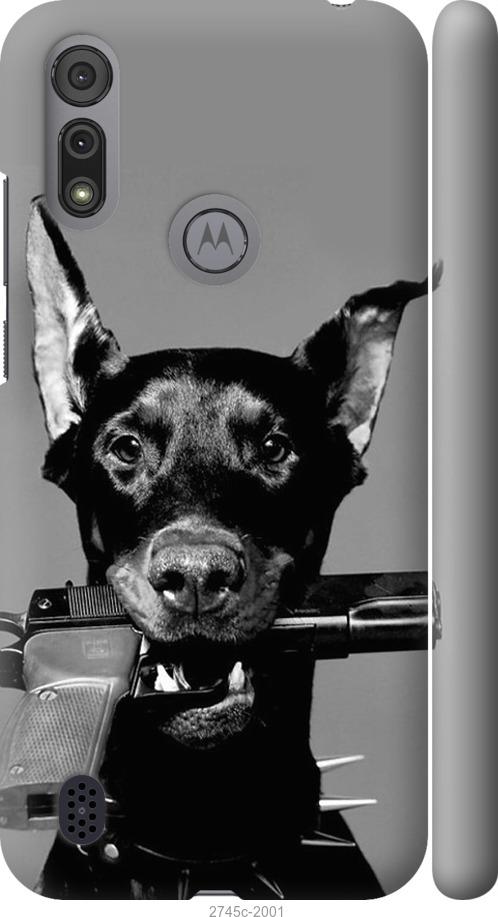 Чехол на Motorola E6s Доберман