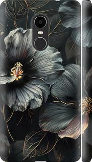 Чехол на Xiaomi Redmi Note 4X Черные цветы