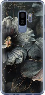 Чехол на Samsung Galaxy S9 Plus Черные цветы