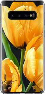 Чехол на Samsung Galaxy S10 Желтые тюльпаны