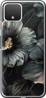 Чехол на Google Pixel 4 Черные цветы