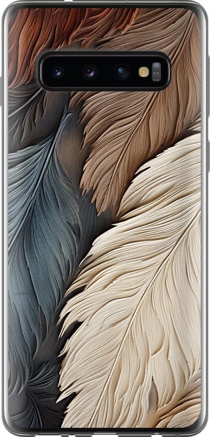 Чехол на Samsung Galaxy S10 Листья в стиле бохо