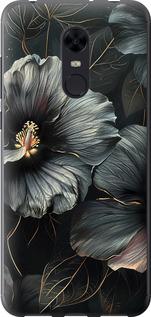 Чехол на Xiaomi Redmi 5 Plus Черные цветы