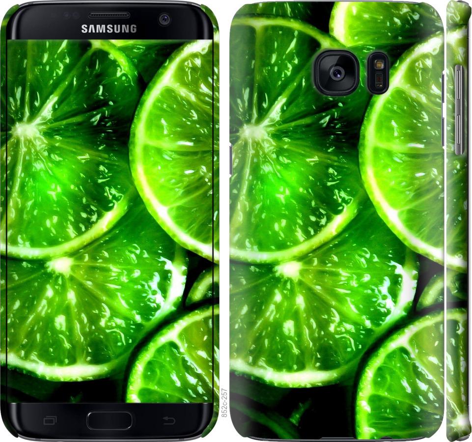 Чехол на Samsung Galaxy S7 Edge G935F Зелёные дольки лимона