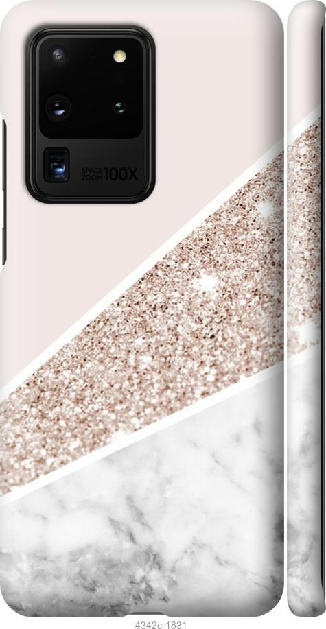 Чехол на Samsung Galaxy S20 Ultra Пастельный мрамор