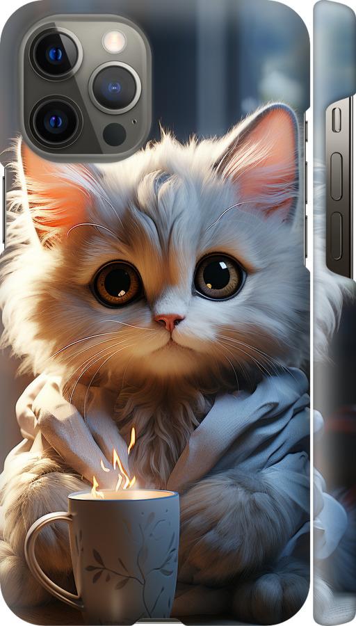 Чехол на iPhone 12 Pro Max White cat