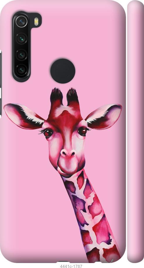 Чехол на Xiaomi Redmi Note 8 Розовая жирафа