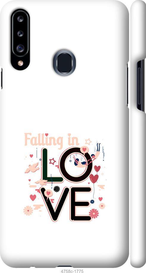 Чехол на Samsung Galaxy A20s A207F falling in love