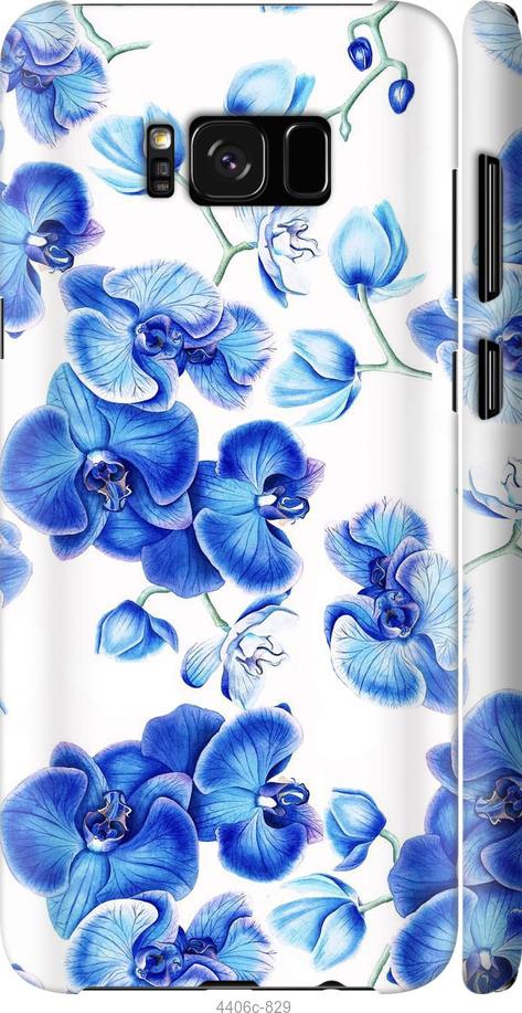 Чехол на Samsung Galaxy S8 Голубые орхидеи