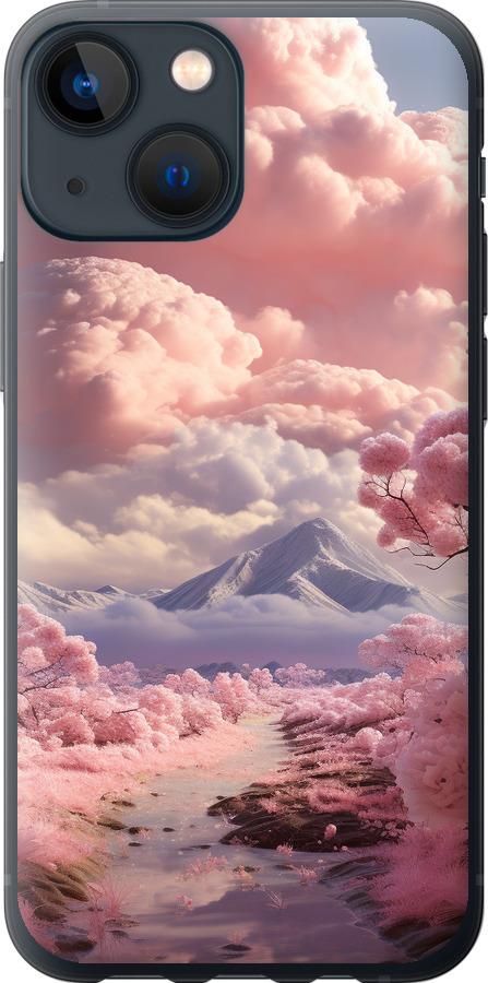 Чехол на iPhone 13 Mini Розовые облака