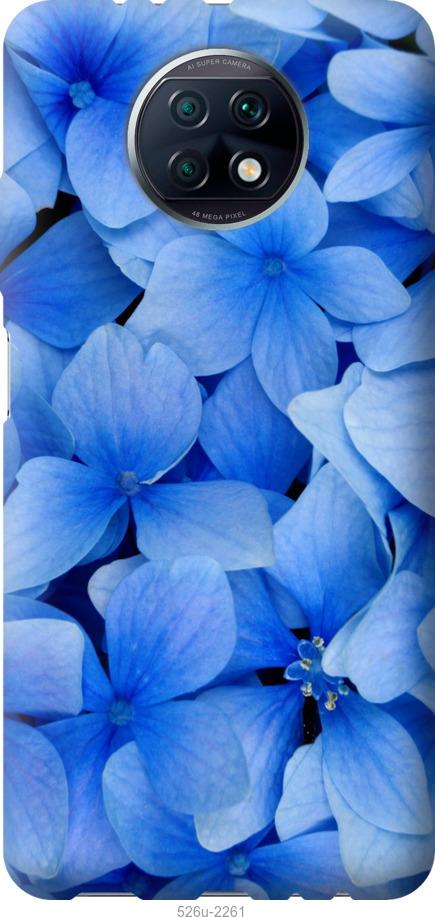 Чехол на Xiaomi Redmi Note 9T Синие цветы