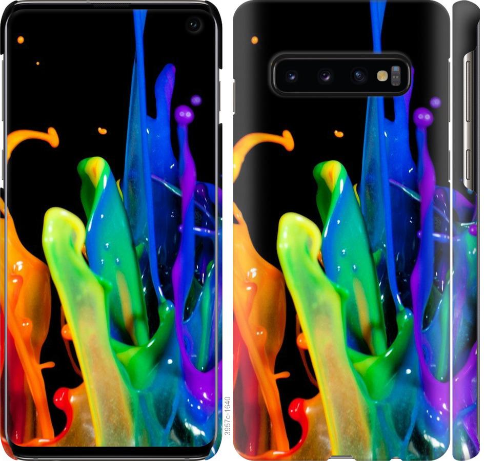 Чехол на Samsung Galaxy S10 брызги краски