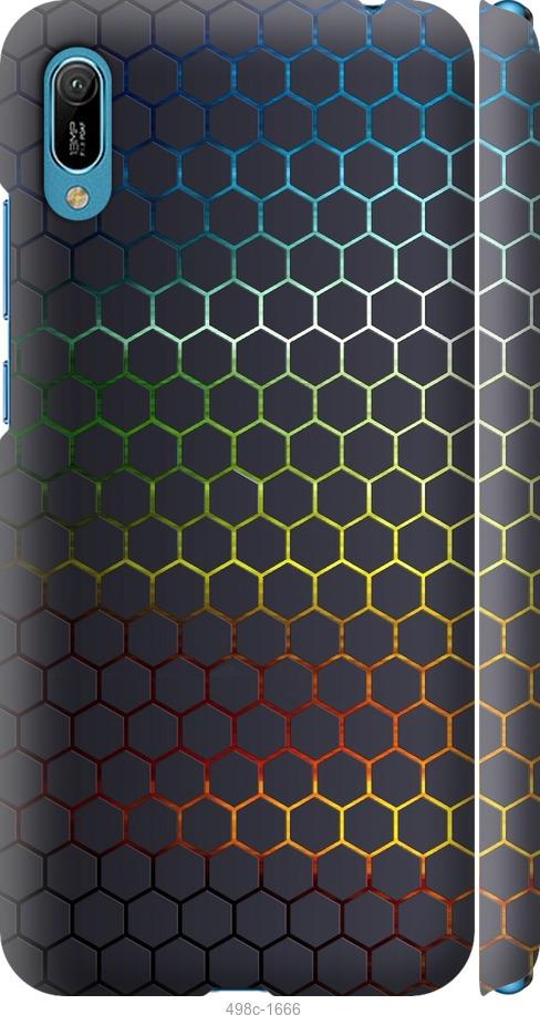 Чехол на Huawei Y6 2019 Переливающиеся соты
