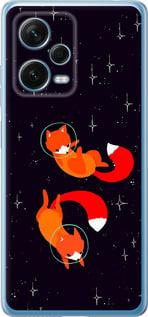 Чехол на Xiaomi Redmi Note 12 Pro+ 5G Лисички в космосе