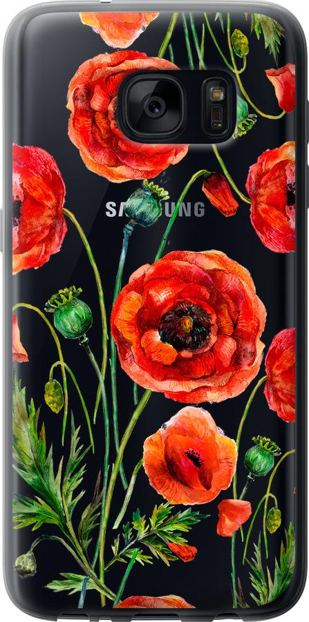 Чехол на Samsung Galaxy S7 G930F Нарисованные маки