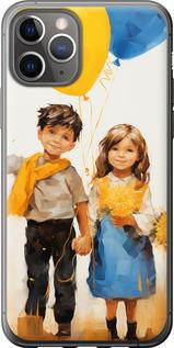 Чехол на iPhone 11 Pro Дети с шариками