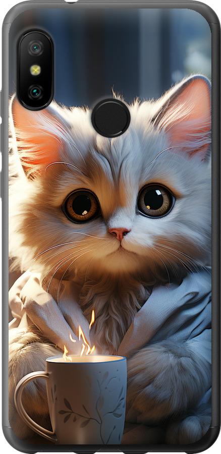Чехол на Xiaomi Redmi 6 Pro White cat