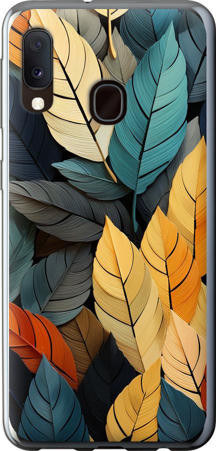 Чехол на Samsung Galaxy A20e A202F Кольорове листя