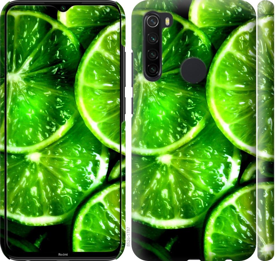Чехол на Xiaomi Redmi Note 8 Зелёные дольки лимона