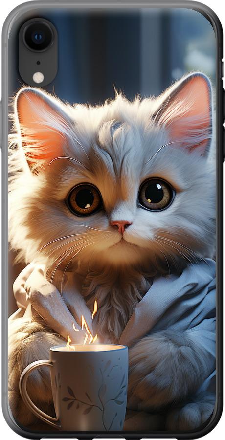 Чехол на iPhone XR White cat