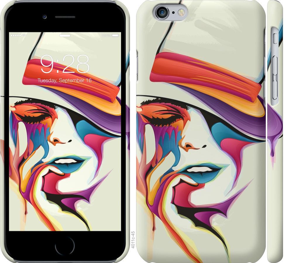Чехол на iPhone 6s Красочная женщина в шляпе