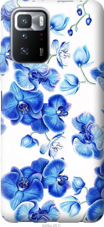 Чехол на Xiaomi Poco X3 GT Голубые орхидеи