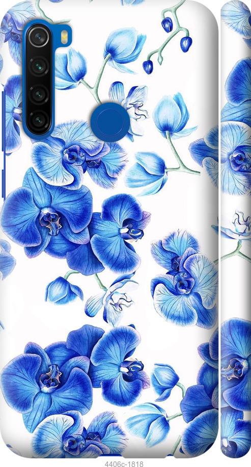 Чехол на Xiaomi Redmi Note 8T Голубые орхидеи