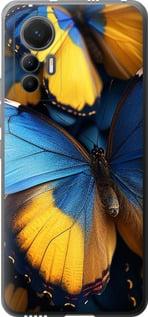 Чехол на Xiaomi 12 Lite Желто-голубые бабочки